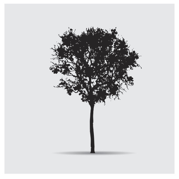 向量树的轮廓图片下载