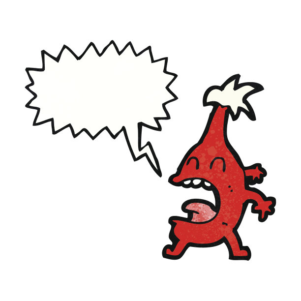 卡通有趣的圣诞生物与讲话气泡图片下载