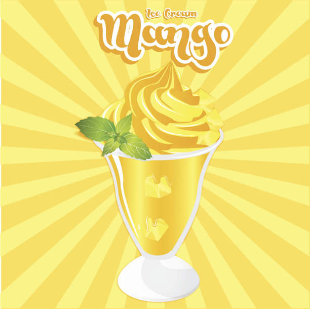 芒果冰淇淋图片下载