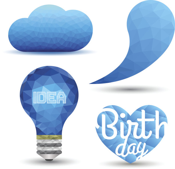 矢量形状集三角形图案。图片下载