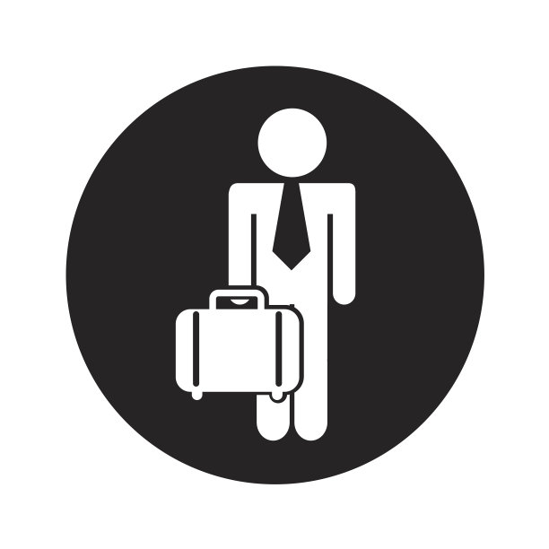 商人角色孤立图标图片下载