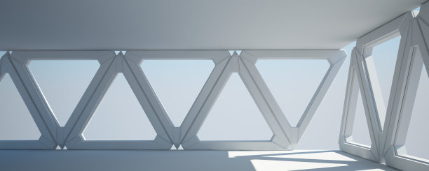 白色室内设计3D渲染图片下载