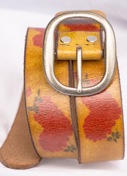 棕色皮带上的方形曲线图片下载