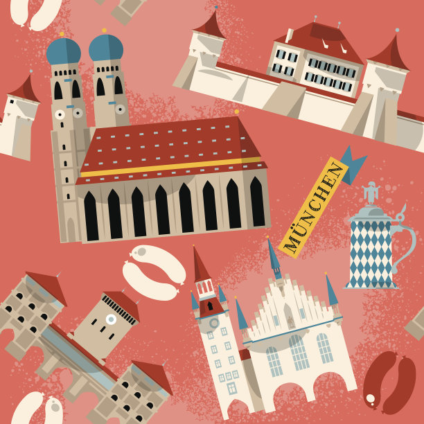 慕尼黑的景象。巴伐利亚,德国,欧洲。图片下载