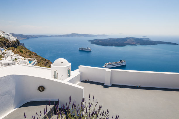 阳台有美丽的海景图片下载