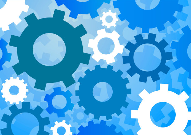 带齿轮的抽象背景。设置和参数。图片下载