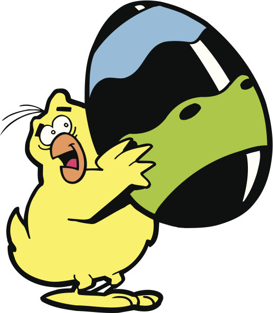 复活节鸡与鸡蛋矢量剪贴画设计图片下载