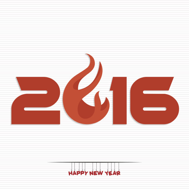 2016年新年贺卡设计图片下载