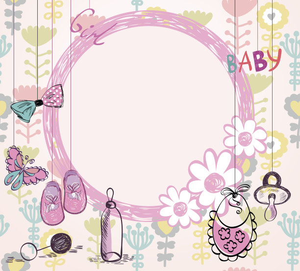 向量婴儿框架图片下载