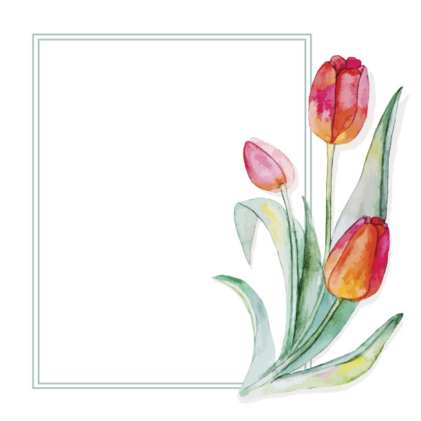 水彩花。图片下载