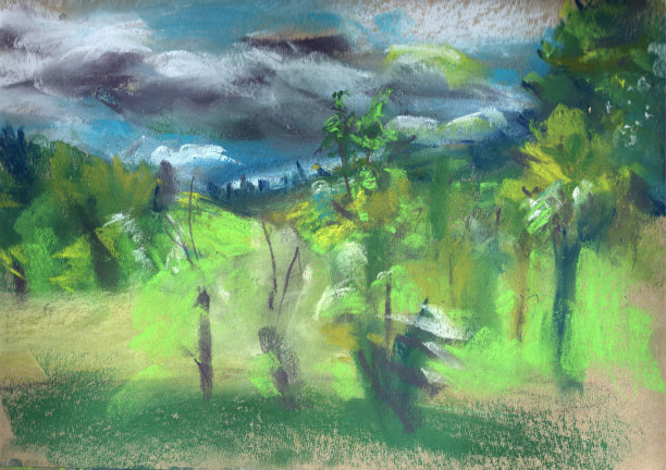 柔和的风景画图片下载