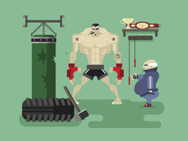 训练中的拳击手性格图片下载