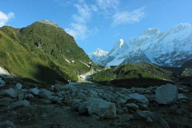 印度喜玛拉雅的Kedarnath灾区图片下载
