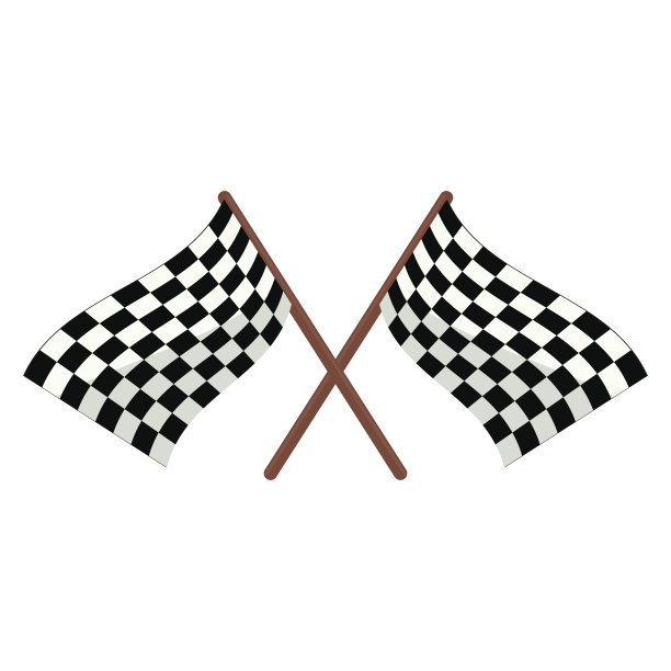 方格赛车旗插图卡通图片下载