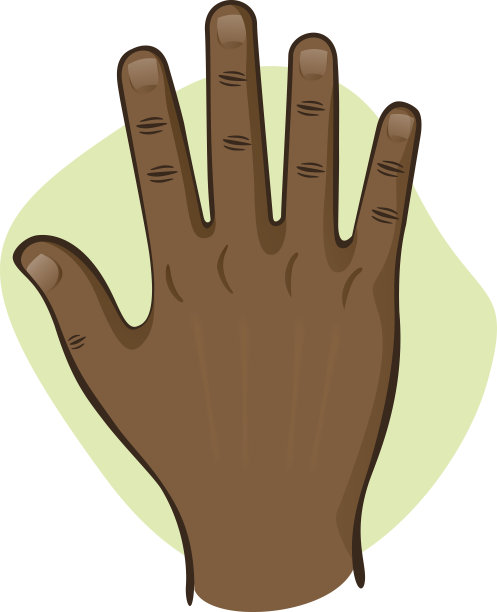 插图是身体艺术，手打开俯视图，非洲后裔图片下载