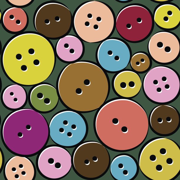 可爱的图案与抽象的按钮图片下载