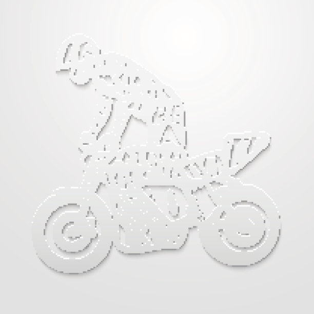 平刻字骑摩托车图片下载