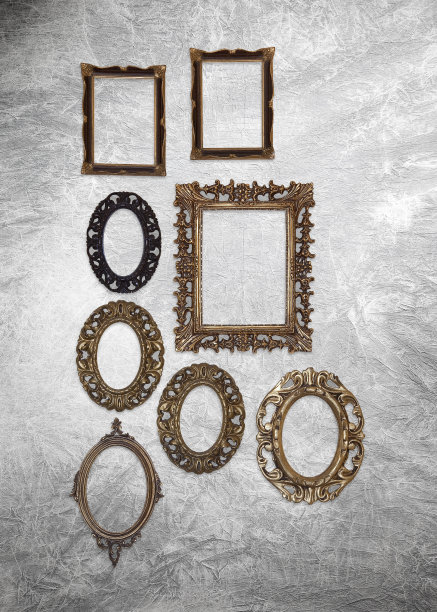 灰色织物上有几个空框图片下载