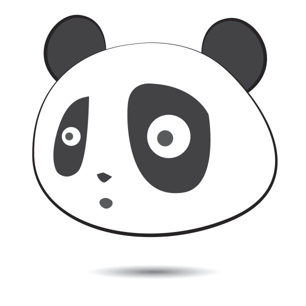 可爱的熊猫头像设计图片下载