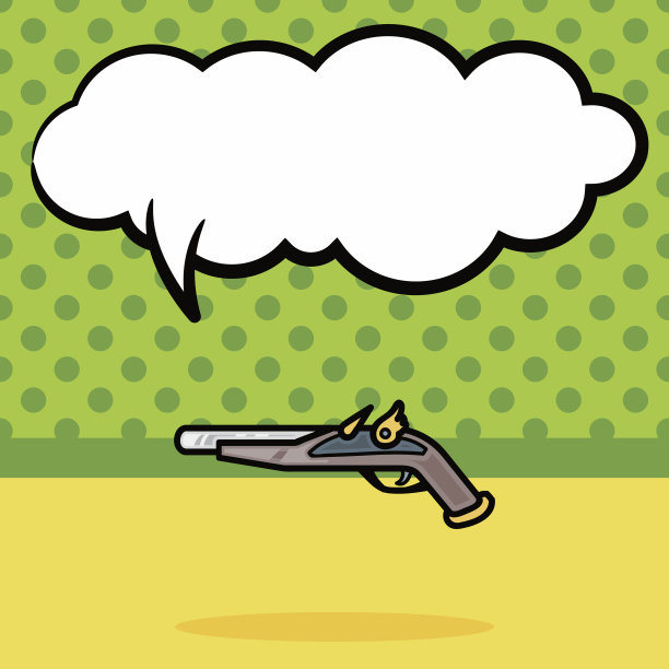 枪支涂鸦，演讲泡泡图片下载