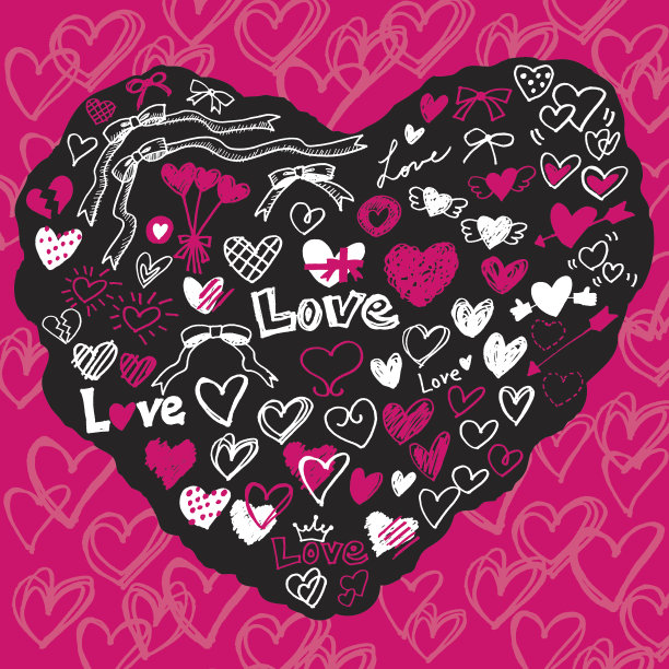 手绘插图的心图片下载