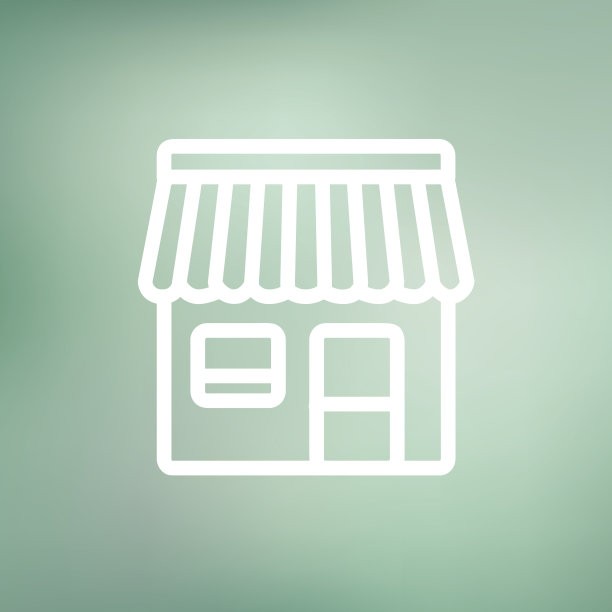 商店摊位细线图标图片下载