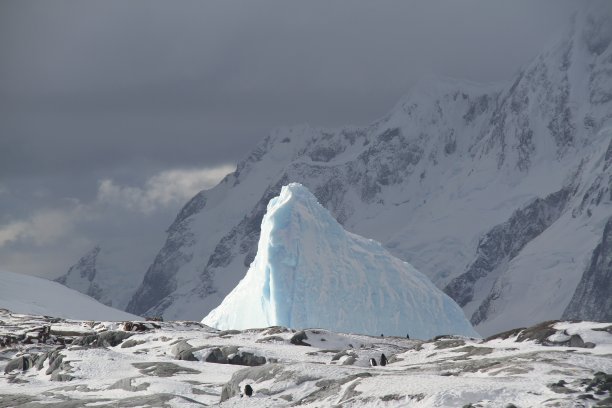 蓝色的冰。白色的大陆图片下载