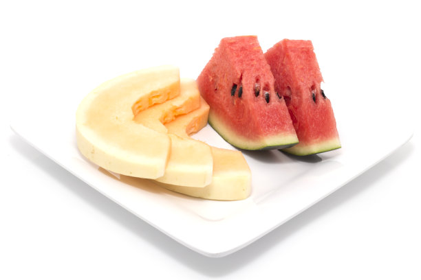 西瓜和甜瓜的切块图片下载