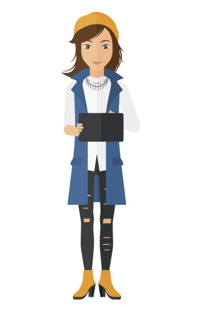 女性使用平板电脑图片下载