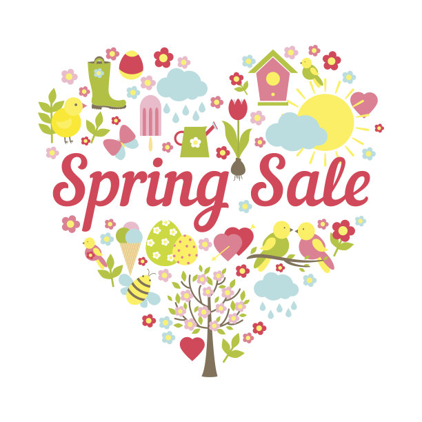 春季销售的心图片下载