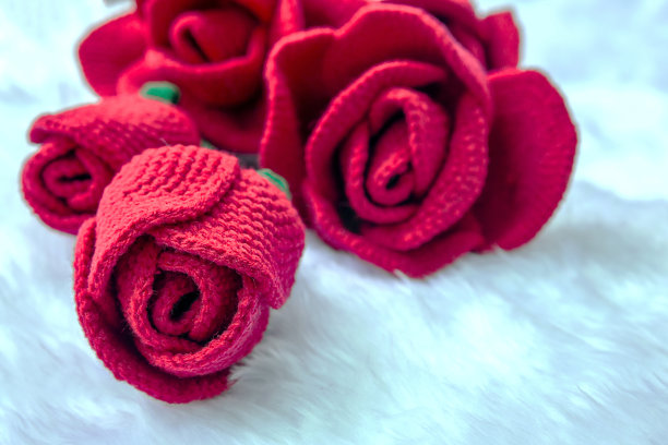 玫瑰花线针织图片下载