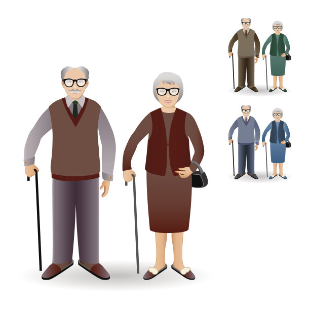 一个英俊的老人的全身像图片下载