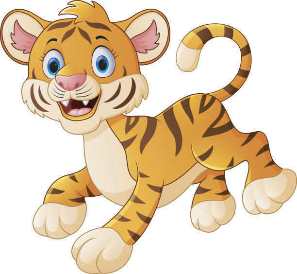 可爱的小老虎在微笑图片下载