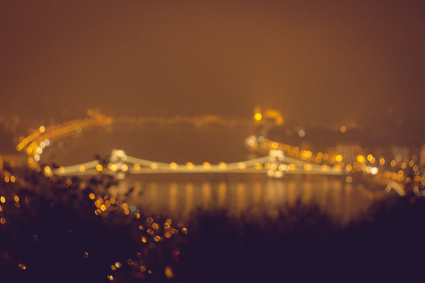 布达佩斯的铁链桥之夜图片下载