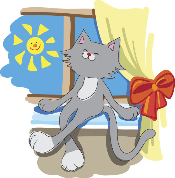 窗台上有趣的猫图片下载