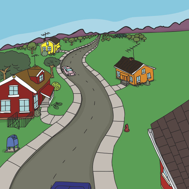 街上的四户人家图片下载