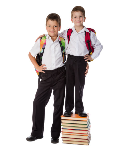 两个学生拿着一堆书站在那里图片下载