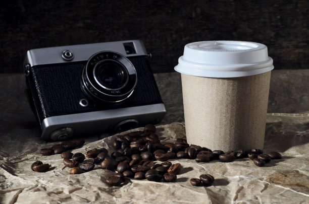 咖啡与相机图片下载