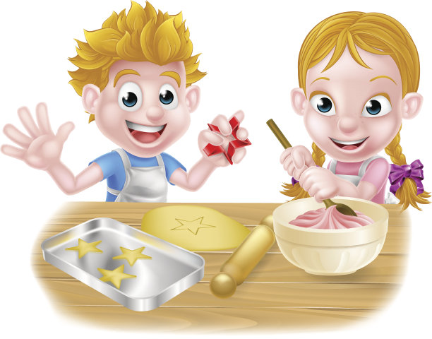 卡通儿童烘焙图片下载