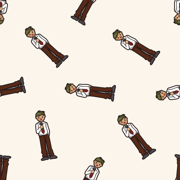 记者兼摄影师，卡通无缝图案背景图片下载