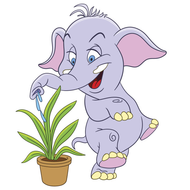 可爱的卡通大象图片下载