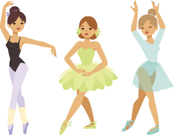 芭蕾舞者向量女孩素材图片