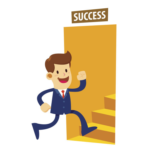 商人走进成功之门图片下载