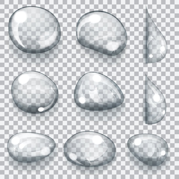 透明的灰色滴图片下载