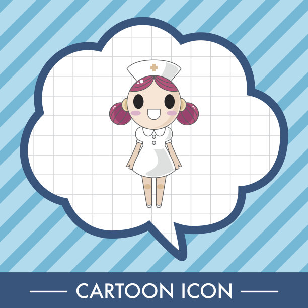 医院主题护士元素向量，eps图片下载