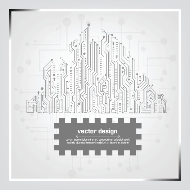 矢量抽象背景与电路板纹理图片下载