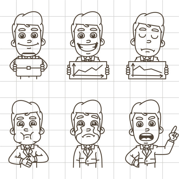 商人素描涂鸦第四部分图片下载