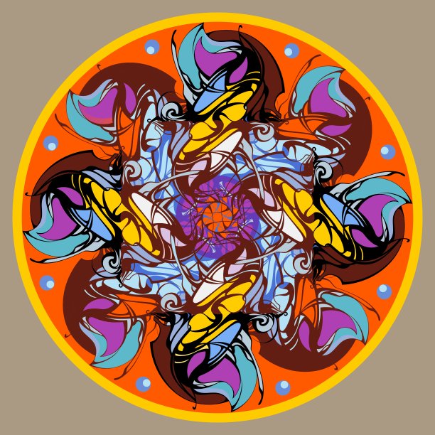 曼陀罗，迷幻的几何图案图片下载