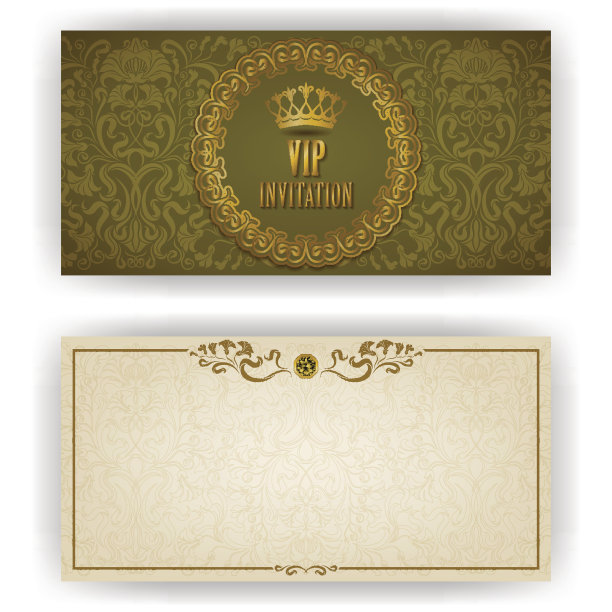 优雅的vip豪华邀请模板图片下载