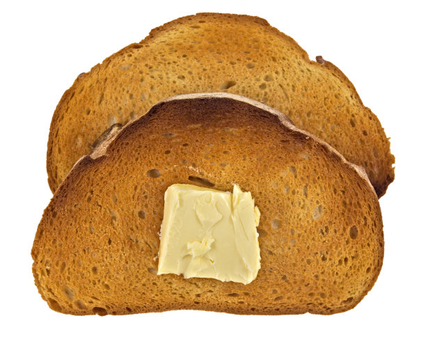 涂黄油的吐司面包图片下载